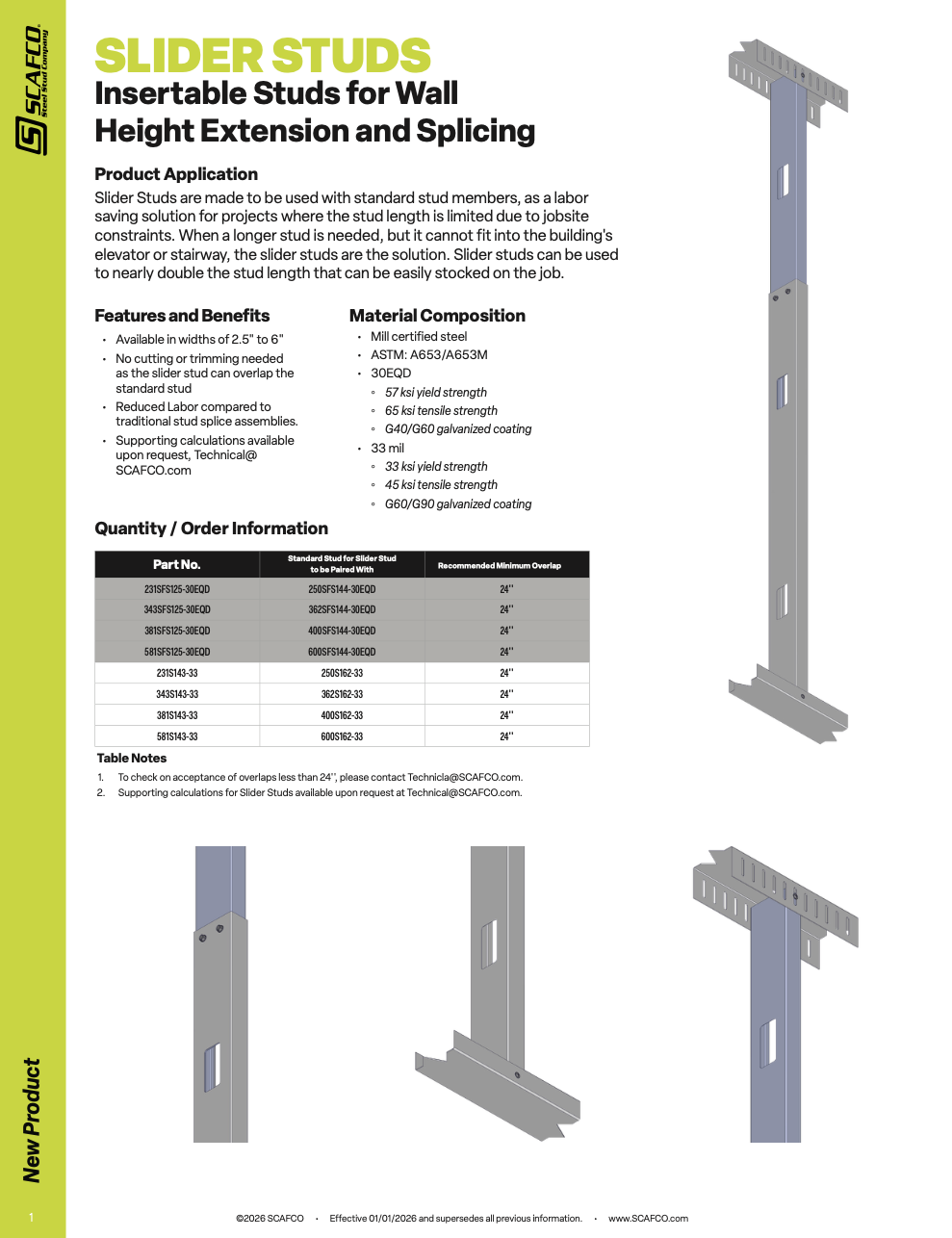Slider Stud Product Brochure